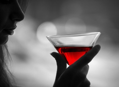 girl with glass of wine